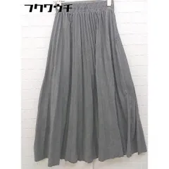 ◇ fifth フィフス ウエストゴム フェイクスウェード ロング プリーツ スカート グレー レディース 【中古】 【1103240001819】のサムネイル