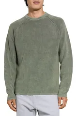 セオリー メンズ アウター パーカー・スウェット セーター Theory Washed Breach Sweater Washed Light Ivyのサムネイル