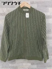 ◇ URBAN RESEARCH アーバンリサーチリサーチ ストライプ 長袖 ジップアップ ジャケット サイズ38 カーキ系 レディース  【1104010009639】
