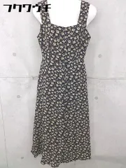◇ w closet ダブルクローゼット 花柄 フラワー ノースリーブ ロング ワンピース サイズF ブラック ベージュ レディース 【中古】 【1104020002002】のサムネイル