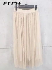 ◇ ◎ mysty woman ミスティウーマン タグ付 ラメ ロング プリーツ スカート サイズF ベージュ レディース 【中古】 【1104020008523】のサムネイル