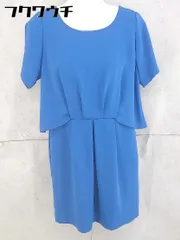 ◇ le.coeur blanc ルクールブラン 半袖 膝丈 ワンピース サイズ38 ブルー系 レディース 【中古】 【1104070007965】のサムネイル