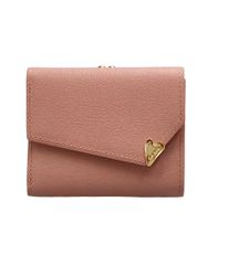 PRADA 三つ折り財布 三角ロゴ サフィアーノ コンパクウォレット ピンク