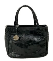 FURLA フルラ クロコ型押し レザー 2way ショルダー ハンドバッグ