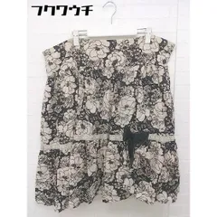 ◇ BEAMS BOY ビームスボーイ 総柄 膝下丈 フレア スカート ベージュ ブラック レディース 【中古】 【1105040001150】のサムネイル
