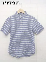 ◇ ◎ URBAN RESEARCH Jipijapa ヒピハパ ボーダー 半袖 シャツ サイズ1 ブルー ホワイト メンズ 【中古】 【1104300006416】のサムネイル