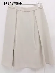 ◇ COMME CA ISM コムサイズム バックジップ 膝丈 フレア スカート サイズ11 ライトベージュ レディース 【中古】 【1105050000501】のサムネイル