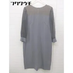 ◇ Aimer Acret エメ 切替 長袖 膝丈 ワンピース サイズ9 グレー レディース 【中古】 【1105070006668】