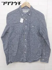 ◇ NOLLEY'S GLOSTER ノーリーズ グロスター ギンガムチェック 長袖 シャツ サイズM ホワイト ネイビー メンズ 【中古】 【1105120011581】のサムネイル