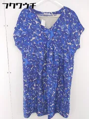 ◇ le.coeur blanc ルクールブラン 総柄 半袖 ミニ ワンピース ブルー レディース 【中古】 【1105200006193】のサムネイル