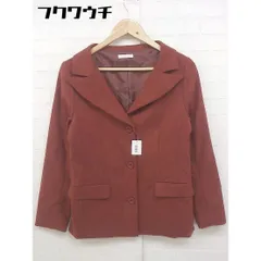 ◇ merlot plus メルロープリュス シングル 3B 長袖 テーラードジャケット サイズF オレンジ系 レディース  【1105210024408】のサムネイル
