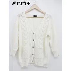 ◇ apart by lowrys アパートバイ ローリーズ 長袖 ニット カーディガン サイズF オフホワイト レディース  【中古】 【1106030009804】