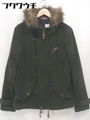 ■ ◎ HERE'S STREET フェイクファー コーデュロイ 中綿 長袖 ジャンバーブルゾン サイズ XL カーキ系 レディース  【1106090000742】のサムネイル