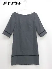 ◇ QUEENS COURT クイーンズコート 七分袖 膝丈 ワンピース サイズ1 ダークグレー レディース  【中古】 【1106110000530】のサムネイル