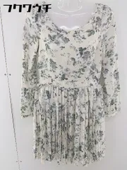 ◇ 31 Sons de mode バックジップ　花柄　 長袖 ミニ ワンピース サイズ36 アイボリー　マルチ レディース  【中古】 【1106250004658】