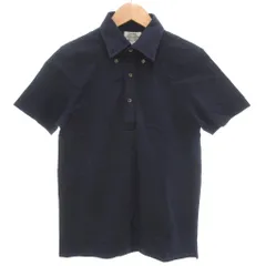 ユナイテッドアローズ UNITED ARROWS 美品 ポロシャツ S 紺 ネイビー 無地 ボタンダウンカラー 半袖 /SJ ■GY58