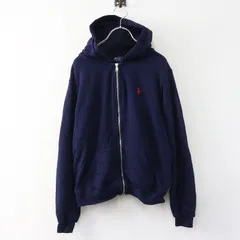 ポロラルフローレン Polo Ralph Lauren ポニー刺繍 スウェットジップアップパーカー＼ネイビー コットン 裏毛 フーディー【2400014954364】