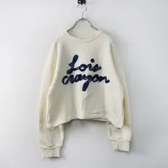 2024AW ロイスクレヨン Lois CRAYON ロゴテープ刺繍 裏毛スウェットプルオーバー M アイボリー┃トレーナー【2400014954814】のサムネイル