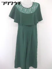 ◇ merlot plus メルロープリュス バックジップ　切替　レース 半袖 オールインワン サイズM グリーン レディース  【中古】 【1107060003268】のサムネイル