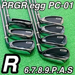 プロギアアイアンegg 6〜P A S 7本　M-37　カーボンシャフト 35 PRGR egg PC-01 プロギア エッグ アイアン7本セット M-37
