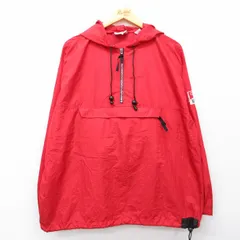 XL/古着 マルボロ 長袖 ナイロン ジャケット アノラック パーカー メンズ 90年代 90s リップストップ 赤【spe】 26apr20のサムネイル