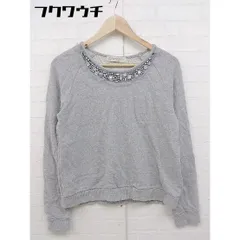 ◇ BEAUTY & YOUTH ビューティアンドユース UNITED ARROWS ビジュー 長袖 トレーナー グレー レディース  【中古】 【1107090005621】