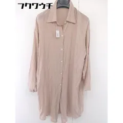 ◇ fifth フィフス 長袖 膝丈 シャツ ワンピース ピンクベージュ レディース  【中古】 【1107160006794】