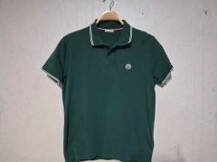MONCLER ポロシャツ グリーン Sサイズ - メルカリ