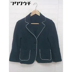 ◇ ◎ STRAWBERRY FIELDS ストロベリーフィールズ シングル2B 長袖 テーラード ジャケット ネイビー レディース  【中古】 【1107260010110】のサムネイル