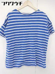 ◇ tree caf? antiqua アンティカ ボーダー 半袖 Tシャツ カットソー サイズM ブルー メンズ  【中古】 【1107270003010】のサムネイル