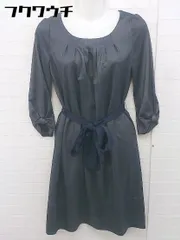 ◇ ◎ NATURAL BEAUTY ナチュラルビューティー 七分袖 ミニ ワンピース サイズ36 グレー レディース  【中古】 【1107270006127】のサムネイル