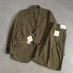 新品 定価1.2万 MARNI × UNIQLO 上下セットアップ ギンガムチェック柄 テーラードジャケット & ワイドフィット タック パンツ マルニ ユニクロ