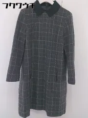 ◇ Bon mercerie ボン メルスリー anatelier チェック 長袖 膝丈 ワンピース サイズ38 グレー レディース  【中古】 【1108020003526】のサムネイル