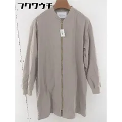 ◇ A day in the life UNITED ARROWS ジップアップ 長袖 コート グレージュ レディース  【中古】 【1108060002053】