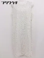 ◇ FRAY I.D フレイ アイディー ボーダー ノースリーブ 膝下丈 ワンピース サイズ1 ホワイト レディース  【中古】 【1108180003053】のサムネイル