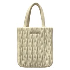 miumiu(ミュウミュウ) トートバッグ ミュウクリスタル/マテラッセ 白