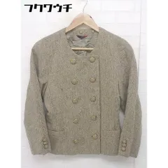 ◇ J＆R ジェイアンドアール 長袖 ノーカラー ジャケット サイズS ベージュ レディース  【中古】 【1108270010299】のサムネイル