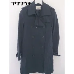 ■ ◎ STUDIOUS ステュディオス ウエストベルト付き 長袖 トレンチ コート サイズ0 ネイビー系 レディース  【1108270007046】のサムネイル