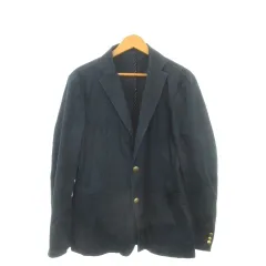 グリーンレーベルリラクシング ユナイテッドアローズ green label relaxing テーラドジャケット 上着 L 緑 グリーン 長袖 無地 金ボタン /MN5 ■ECC002