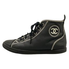 CHANEL シャネル ハイカットスニーカー ココマーク 38 ヴィンテージ