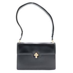 GUCCIブラック レザー ショルダーバッグ ゴールド金具 値引き可能