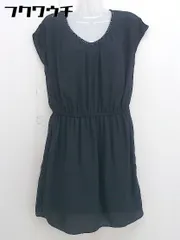 ◇ ◎ any SiS エニィスィス ビーズ ノースリーブ 膝丈 ワンピース サイズ2 ネイビー レディース  【中古】 【1108300001372】のサムネイル