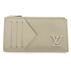 LOUIS VUITTON (ルイヴィトン) LVアロエグラム カードケース 小物入れ ミニ財布 ライトグリーン カーキ レザー M82282 シルバー金具のサムネイル