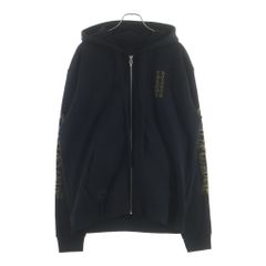 クロムハーツ ジップアップ パーカー バーティカルロゴ スクロールロゴ