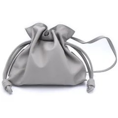 LOEWE (ロエベ) フラメンコ ミディアム レザー 2WAY ショルダー ハンドバッグ グレーのサムネイル