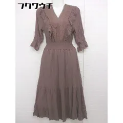 ◇ fifth フィフス 七分袖 ロング ワンピース ブラウン系 レディース  【中古】 【1109010008866】