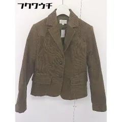 ◇ Harriss ハリス コーデュロイ シングル 2B 長袖 テーラードジャケット サイズ36 ブラウン レディース  【1109060003781】