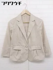 ◇ grove グローブ 1B シングル 七分袖 テーラード ジャケット サイズM ベージュ系 レディース  【中古】 【1109040000632】のサムネイル