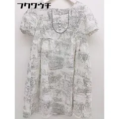 ◇ allureville アルアバイル 総柄 半袖 ミニ ワンピース サイズ2 アイボリー系 レディース  【1109080005437】のサムネイル