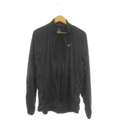 ナイキ NIKE ジャケット ジャージ スポーツウエア L 黒 ブラック ロゴ スタンドカラー 長袖 /MN26 ■ECA002
